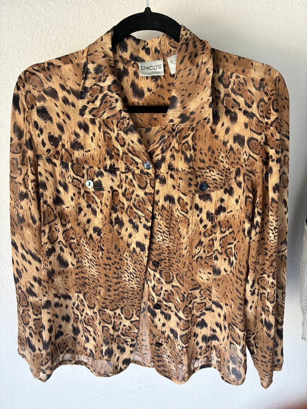 Chico's 100% silk blouse size 1.